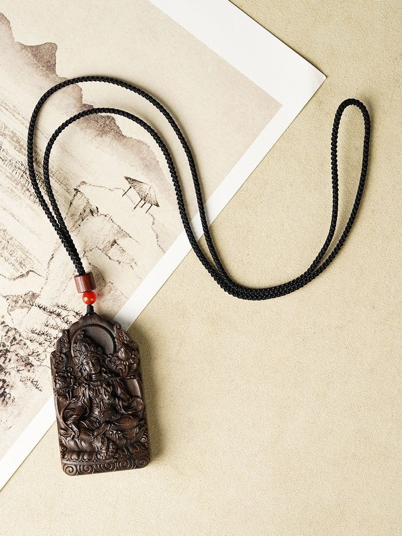 Green tara agarwood pendant pendant genuine authentic necklace keep safe gift