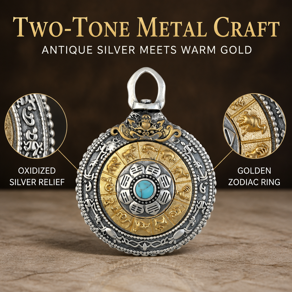 Tibetan manjusri nine palaces bagua card pendant pendant rotating zodiac sign zodiac year old nine doors genuine