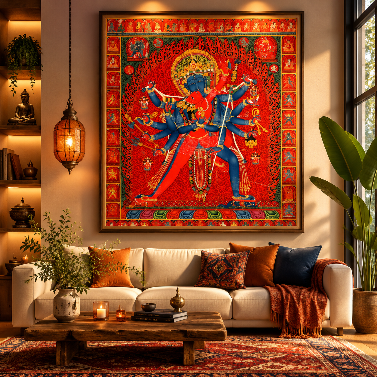 15th Century Rare Sakya Thangka Chakrasamvara • Museum Quality Print 50×60cm | Fade-proof Archival Ink