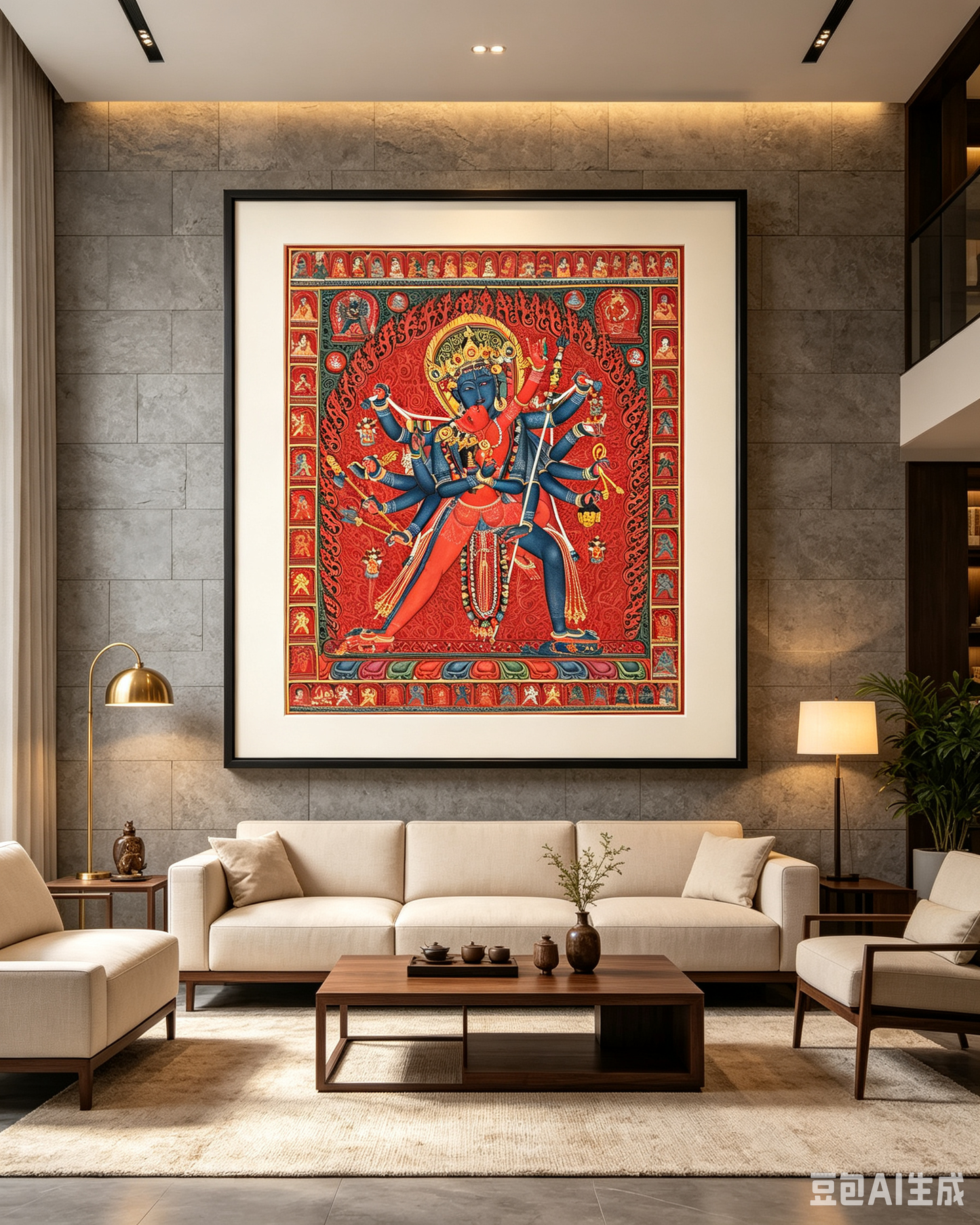 15th Century Rare Sakya Thangka Chakrasamvara • Museum Quality Print 50×60cm | Fade-proof Archival Ink