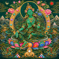 Green Tara （ Giclée Canvas Art Reproduction）