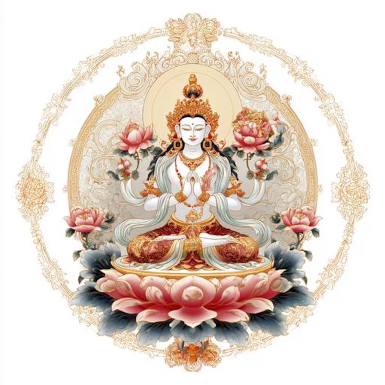 White Tara （ Giclée Canvas Art Reproduction）