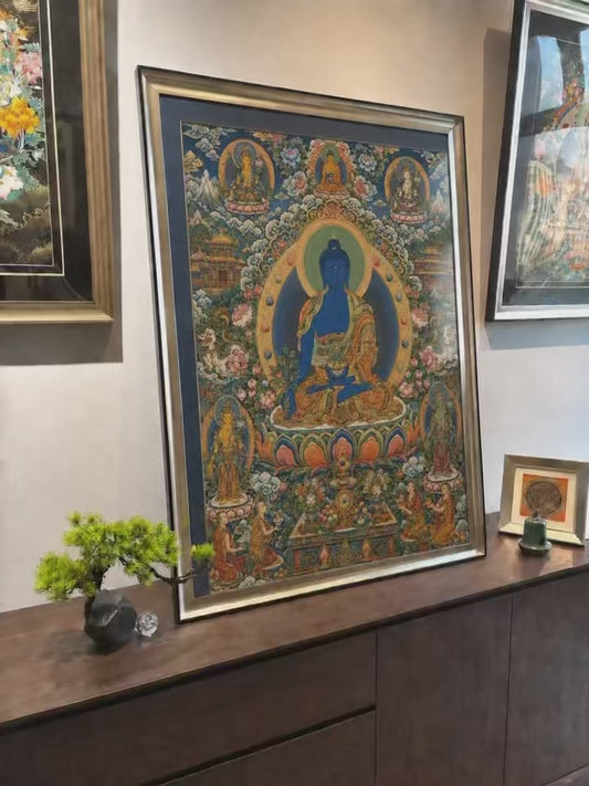 The Medicine Buddha Thangka: "The Hidden Glass"